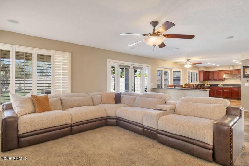 Ceiling fans in most rooms