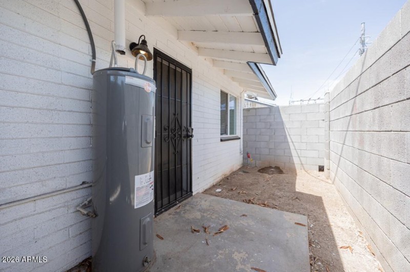 Unit 2 patio water heater