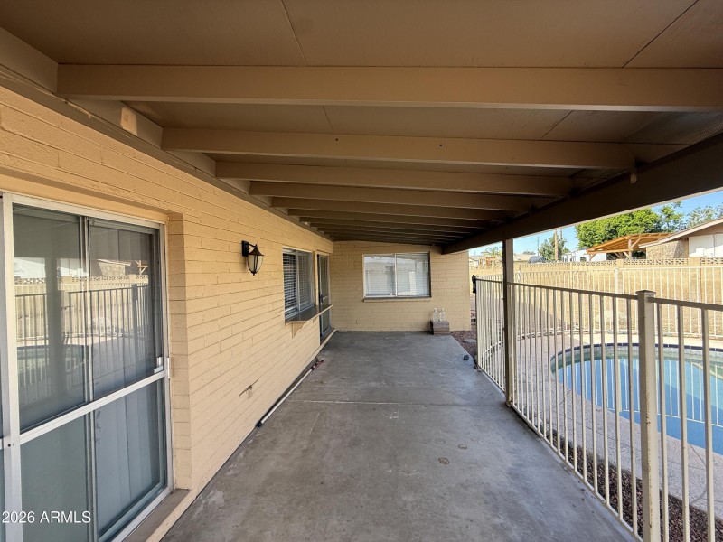 Covered Patio Poolside View