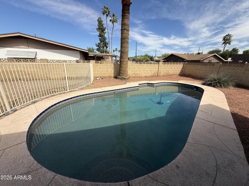 Private Backyard Pebble Tec Pool