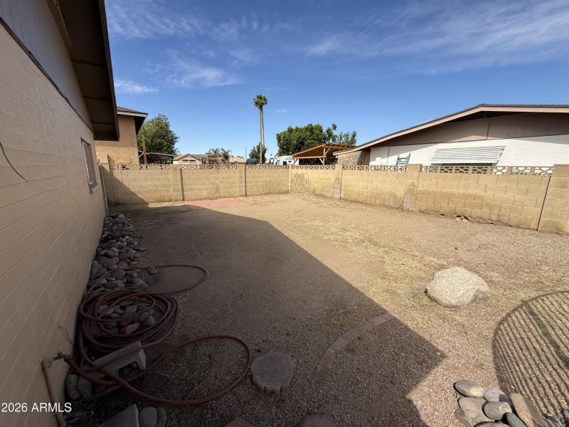 Spacious Backyard Yard Area