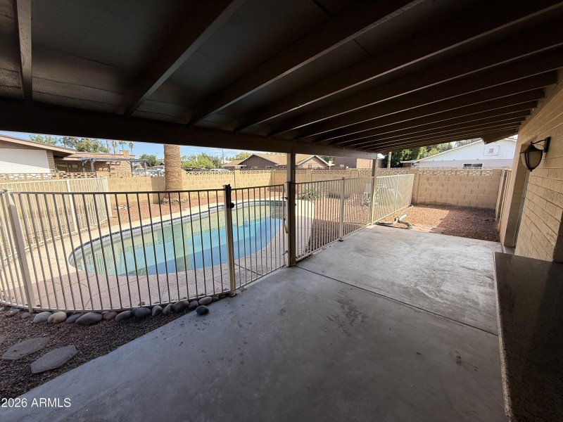 Covered Patio And Pool Area