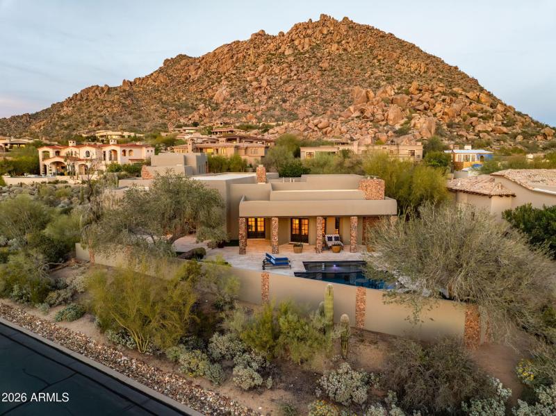 Aerial facing Troon Mountain