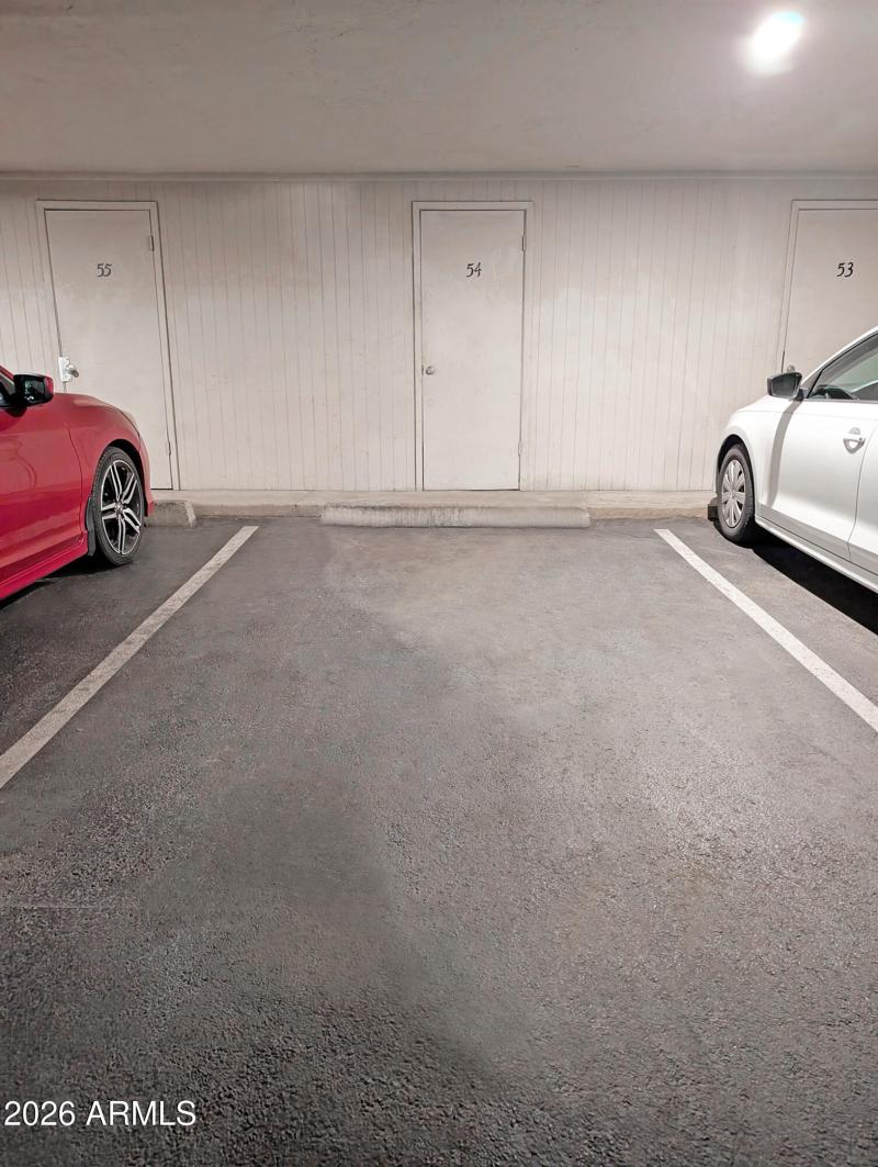 parking space directly across unit