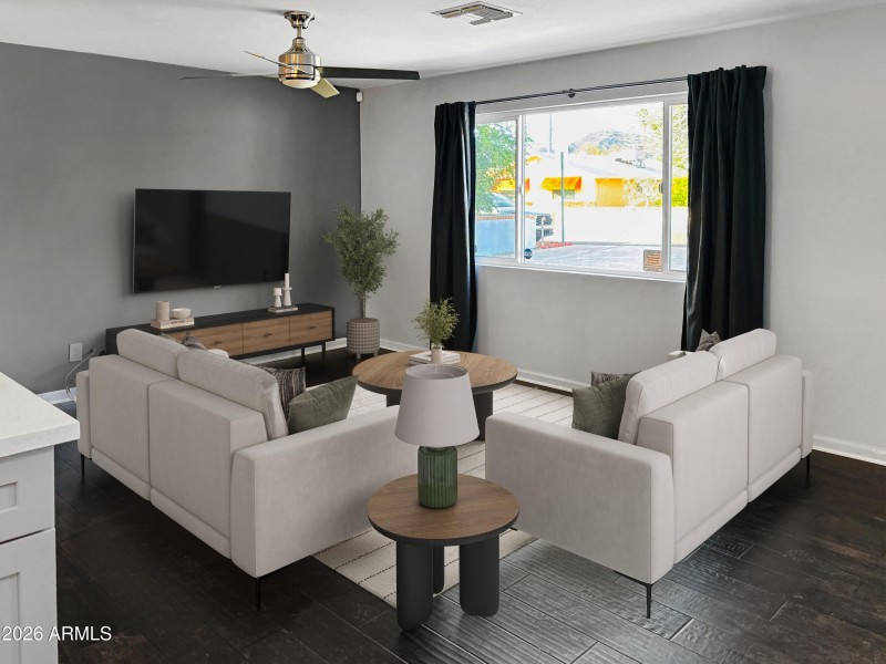 Virtually Staged Living Room