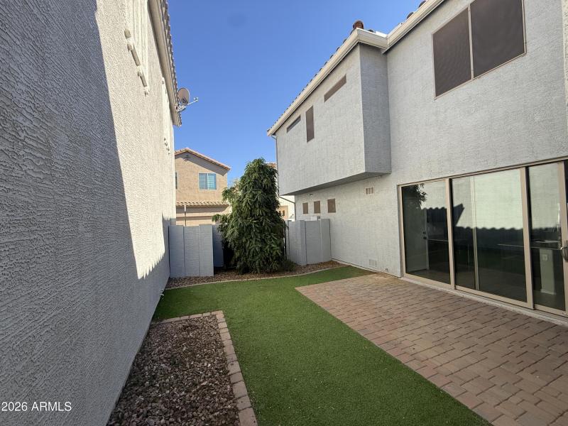 Backyard Patio and Turf Yard