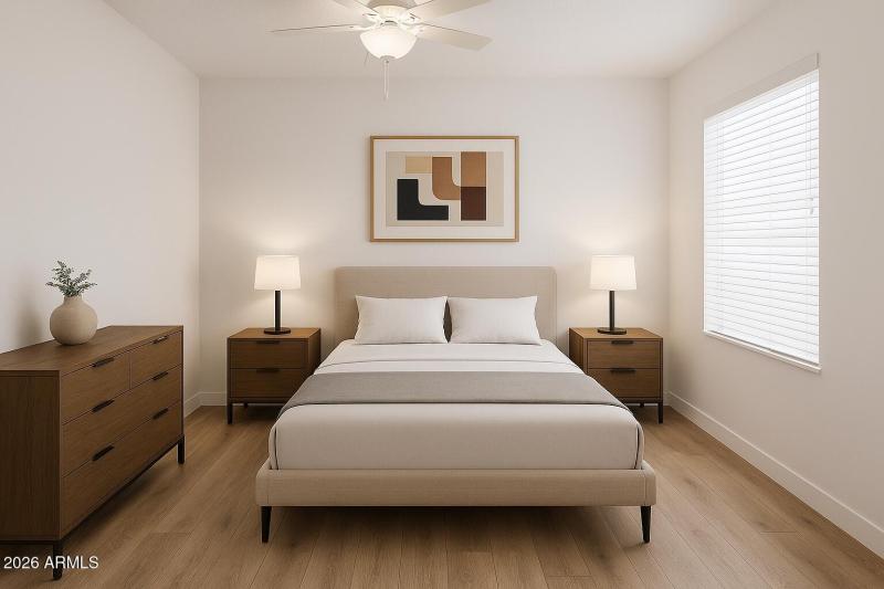 Virtual Staged 2nd Bedroom