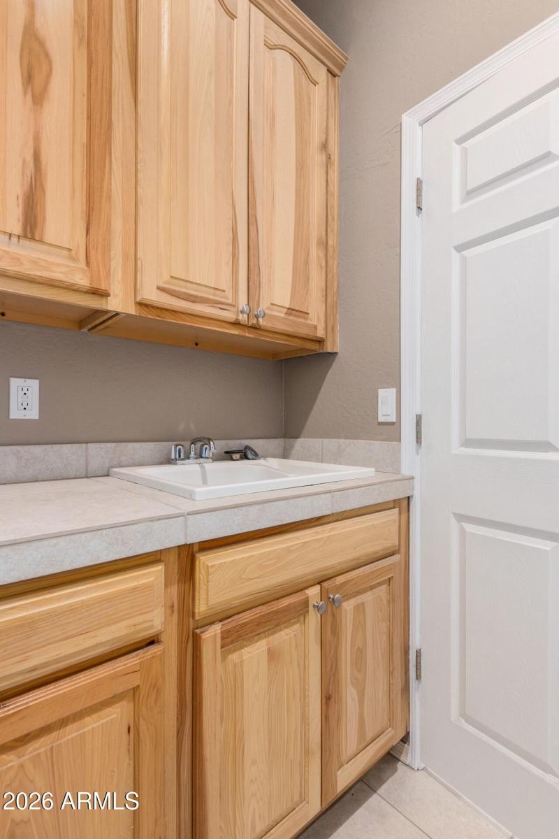 Laundry utility sink area