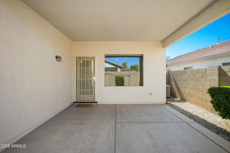 Covered backyard patio