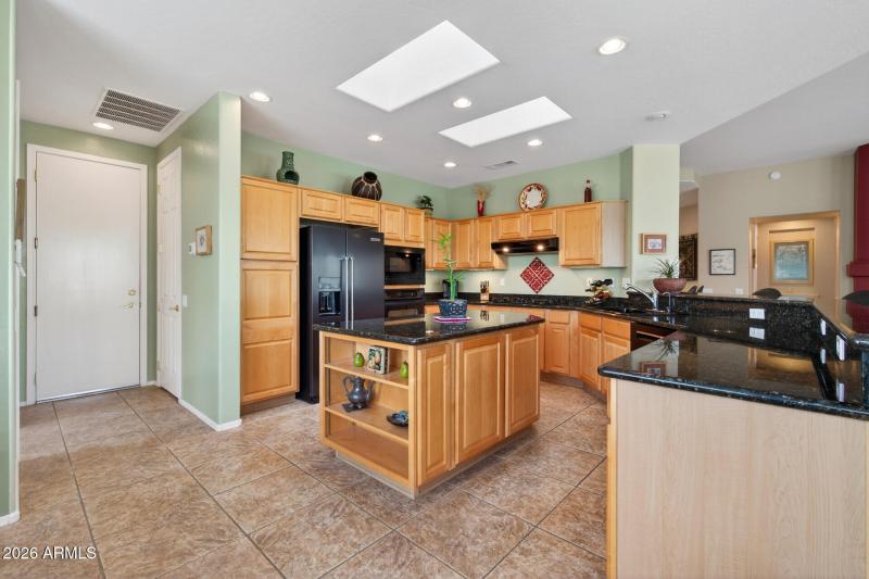 Kitchen w/skylights