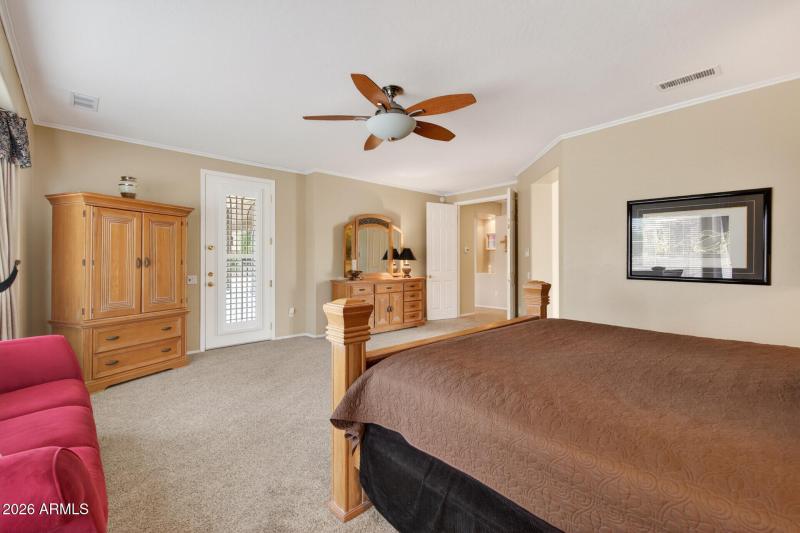 Owner's Suite door to patio