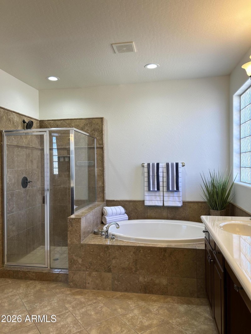 Primary Bath Tub & Shower