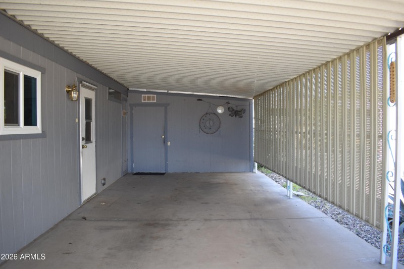 North facing carport