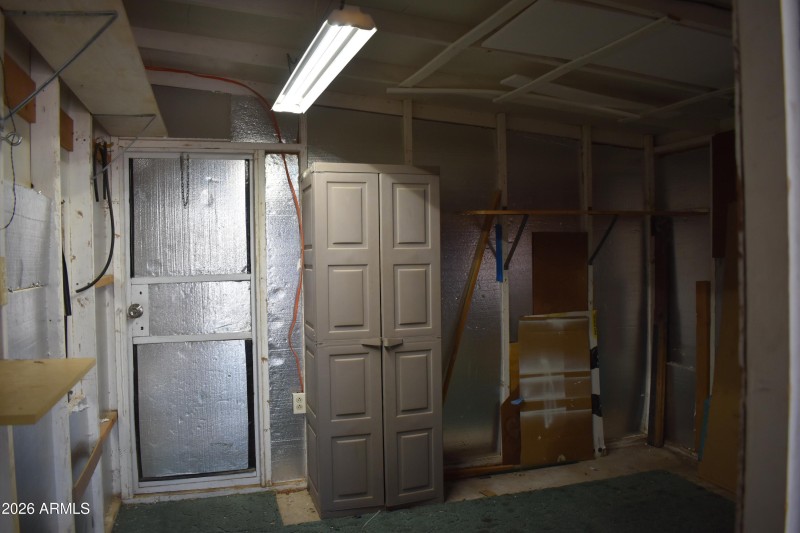 Shed back of carport