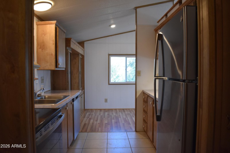 Kitchen looking at dining area