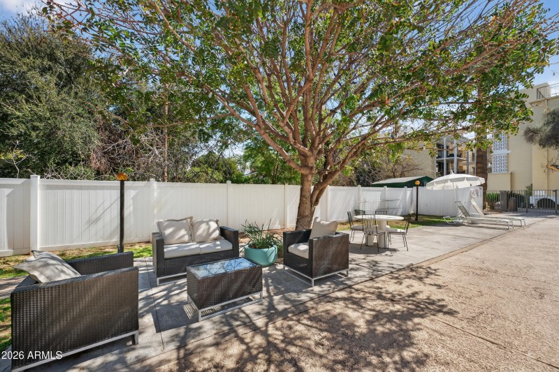 Poolside Seating Area