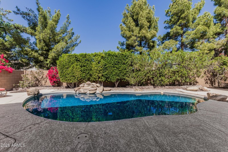 Rock Waterfall Pool Feature
