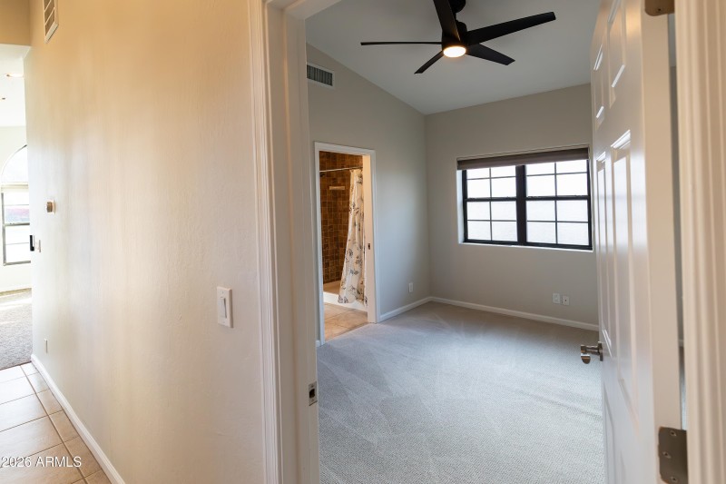 Bedroom 1 w/shared office bath