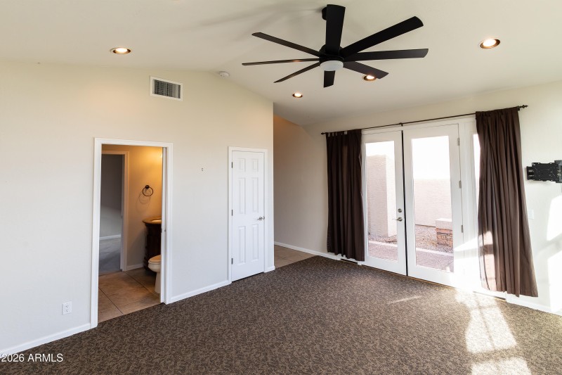 Office with shared bath