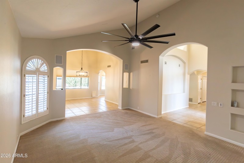 Living room off of entry