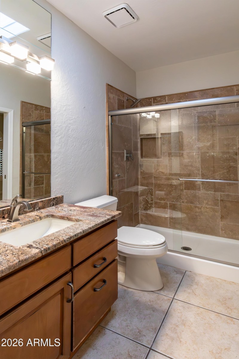 Hall bath shared with Bedroom 2