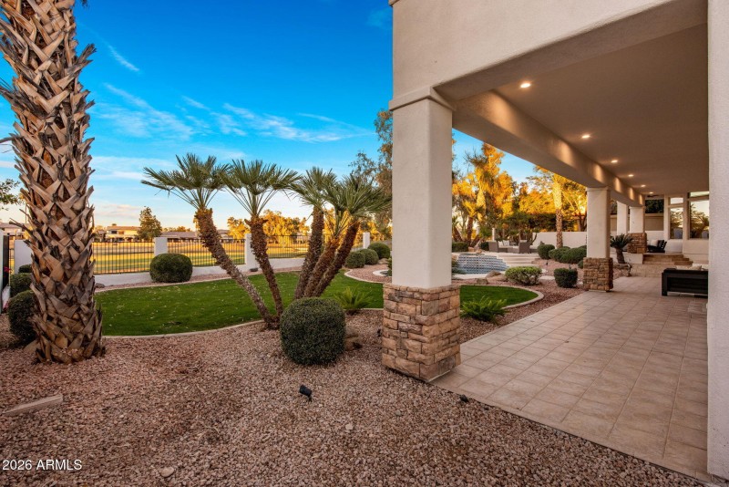 Full length covered patio