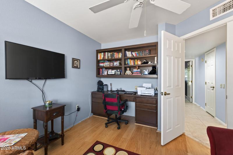 Den w/double door entry