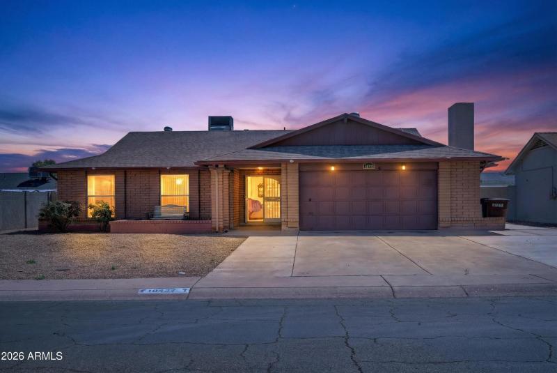 Twightlight Front view of home