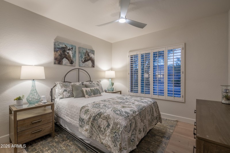 Bed 2 with Plantation Shutters