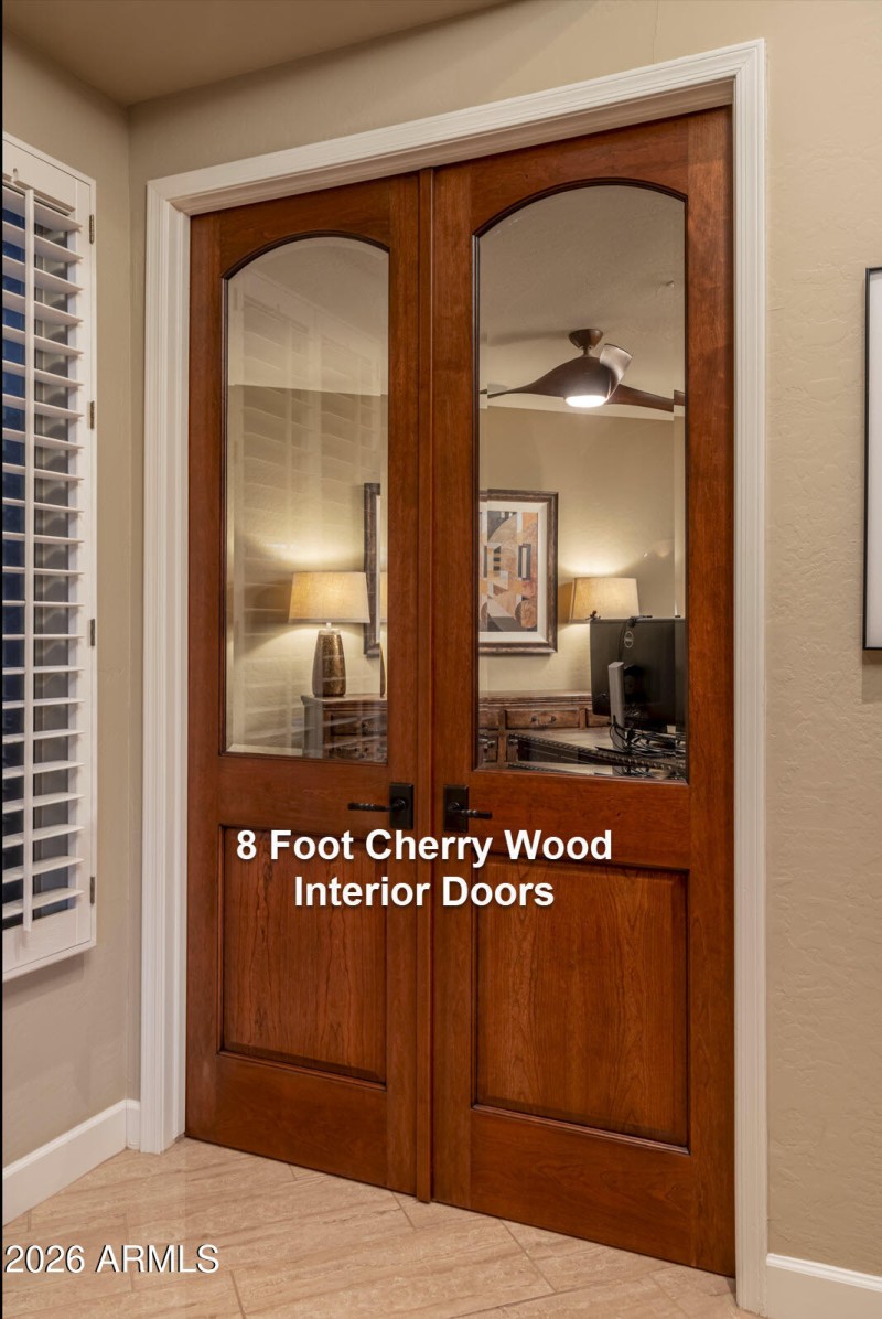 8 Foot Cherry Wood Doors