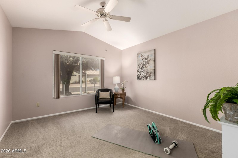 Second Bedroom has view to Front