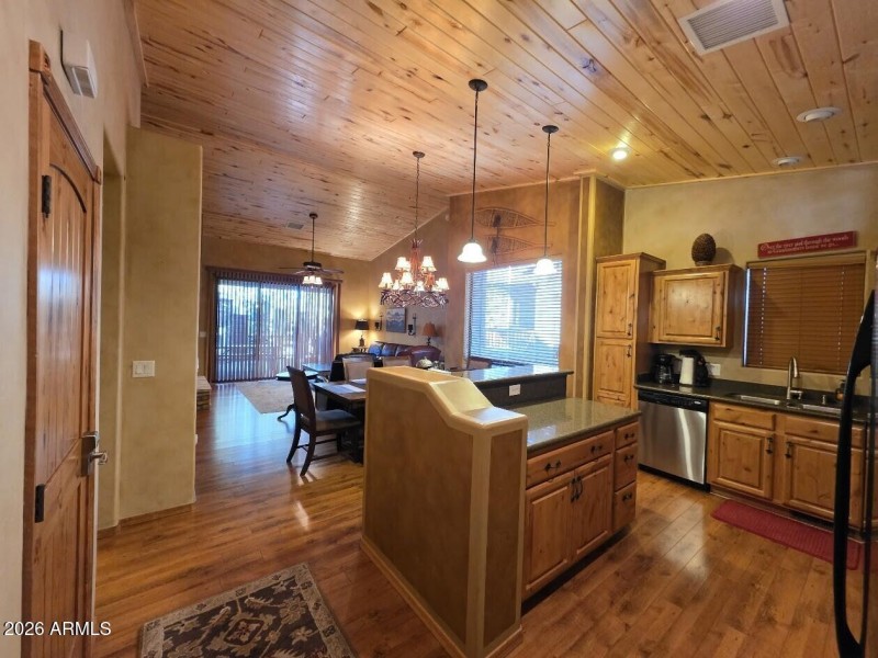 Kitchen, Dining, & Living Room