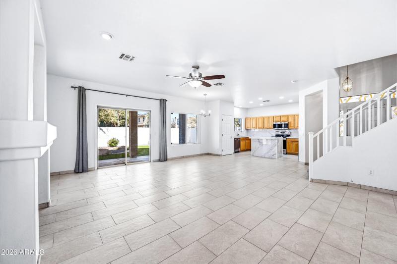 KITCHEN AND DINING OPEN TO GREAT ROOM