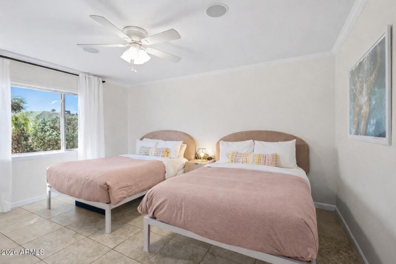 Guest bedroom 2 with dual closets