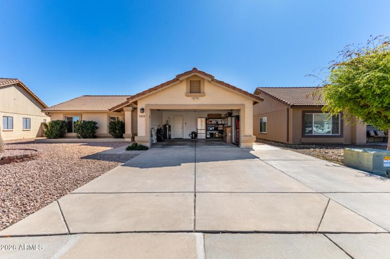 Garage and widened driveway