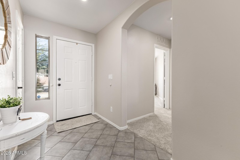 Entry has a huge walk-in coat closet