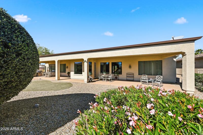 Full length back patio