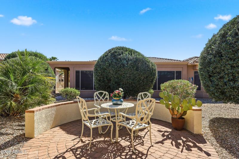 Back yard seating area