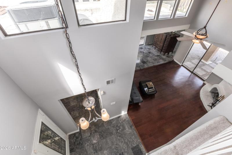 unstaged hallway view