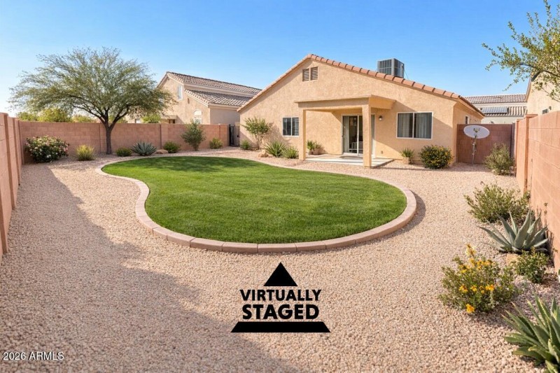 Virtually rendered landscaping