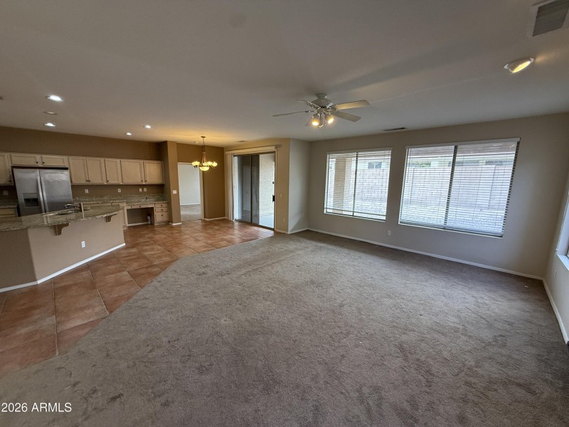 Open Living Room & Kitchen Layout