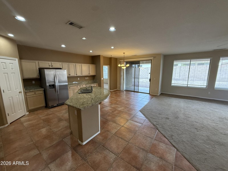 Kitchen with Granite Island