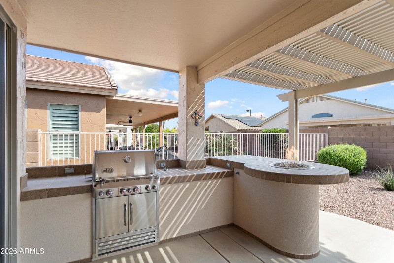 BBQ Island With Gas Firepit!