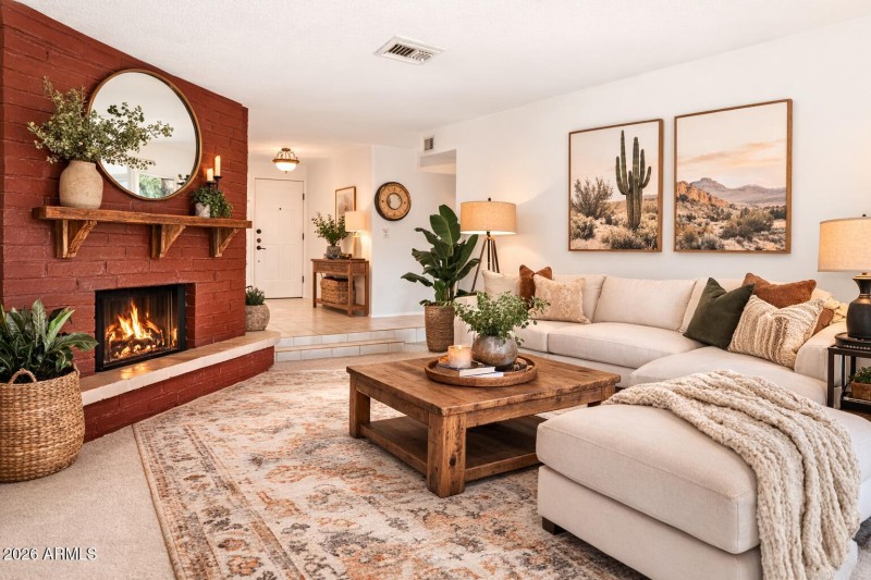 Virtually Staged Living room 2