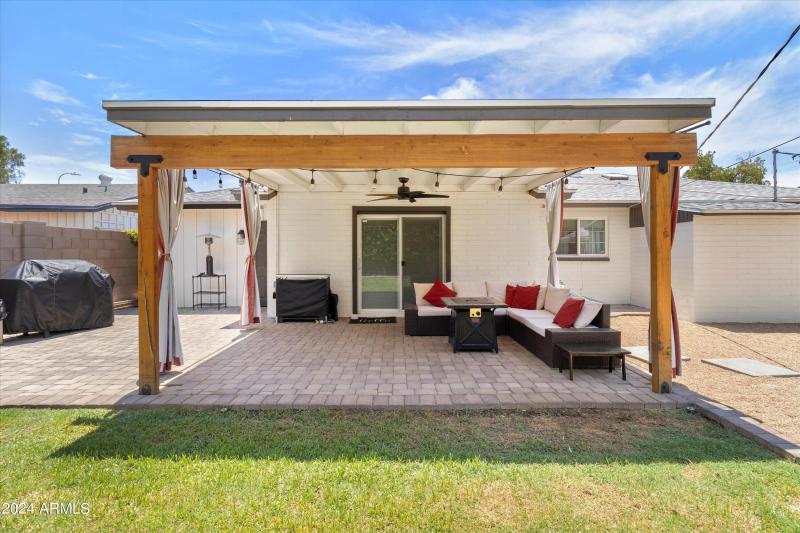 Covered patio for ultimate relaxation