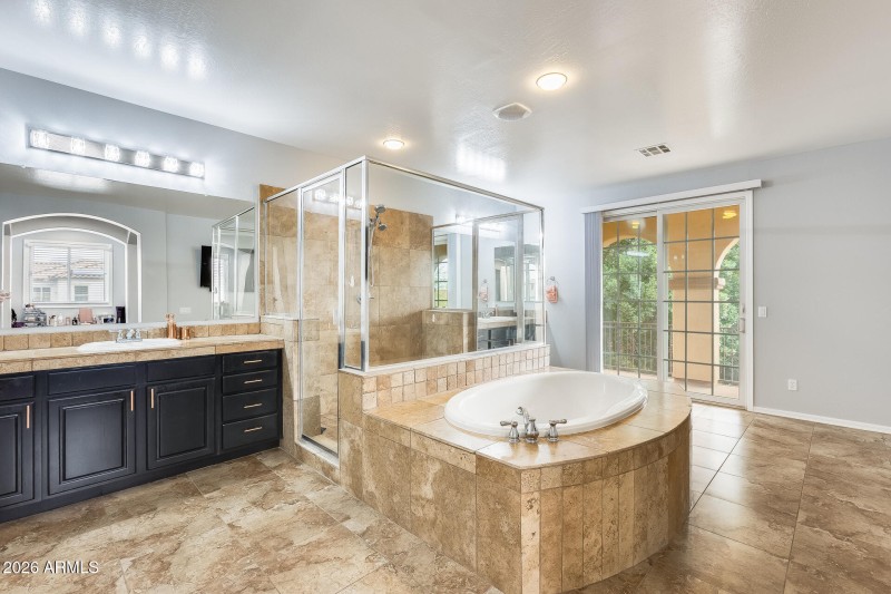 Large Master Bathroom to Balcony