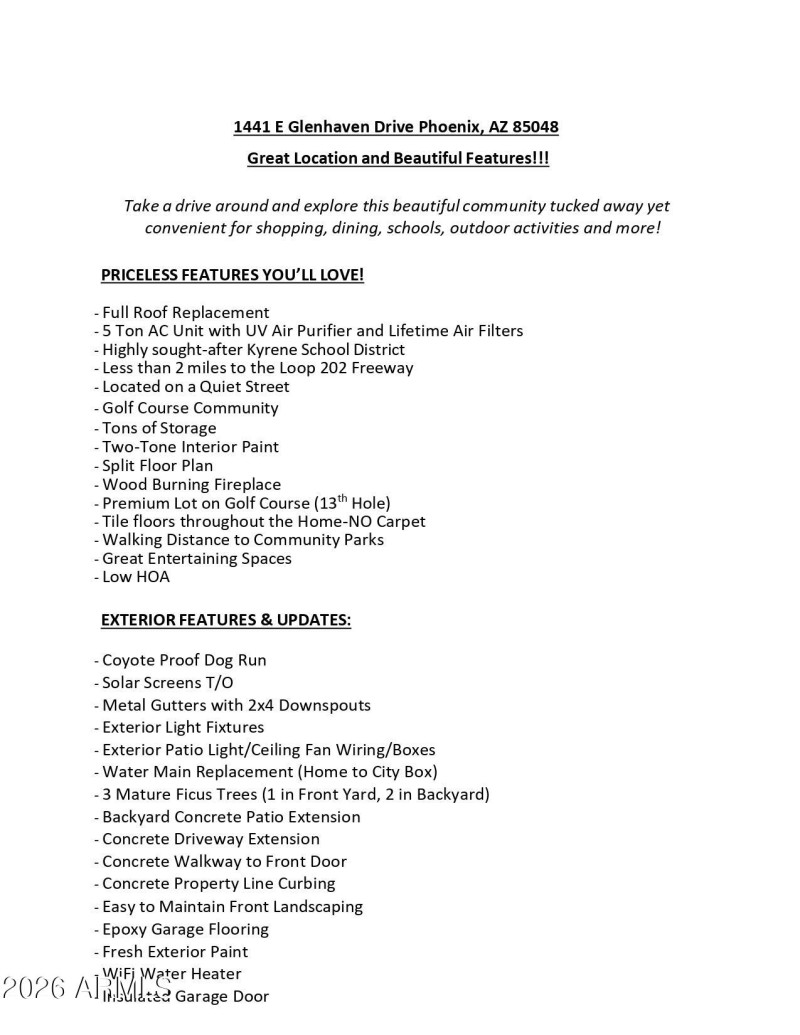 Features & Improvements