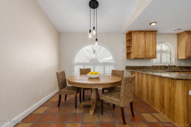 Bright dining nook with lemons