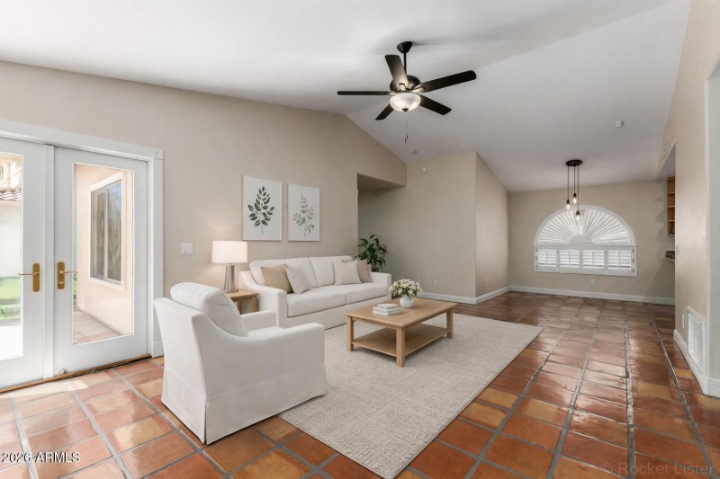 Cozy living room with neutral tones