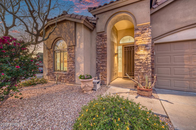 Front Entrance with Stone Accents